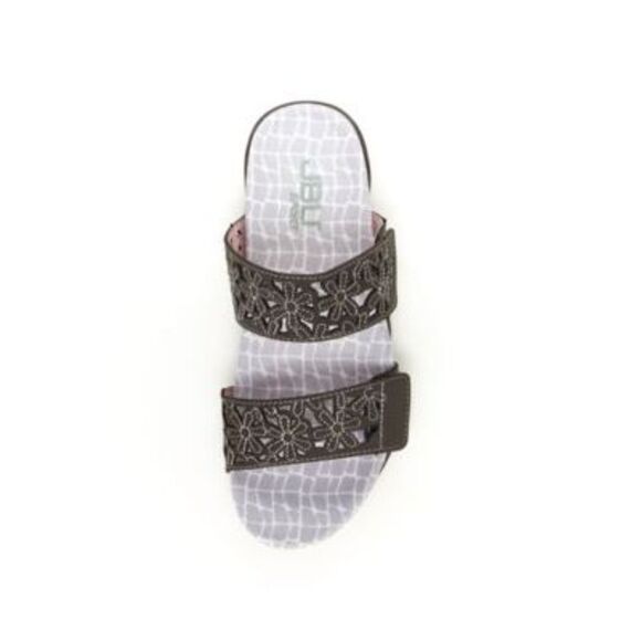 JBU SPORT Womens Gray Non-Slip Wildflower Round Toe Slip On Slide Sandals 6 M - Picture 2 of 2